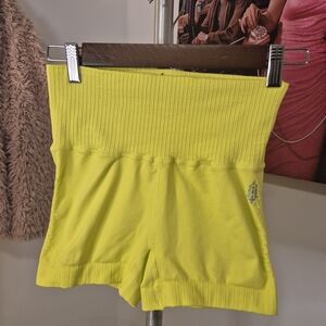 FP Movement by Free People Neon Yellow High-Waist Shorts